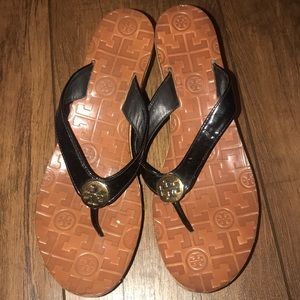 Women’s 7 1/2 leather wedge heels by TORY BURCH